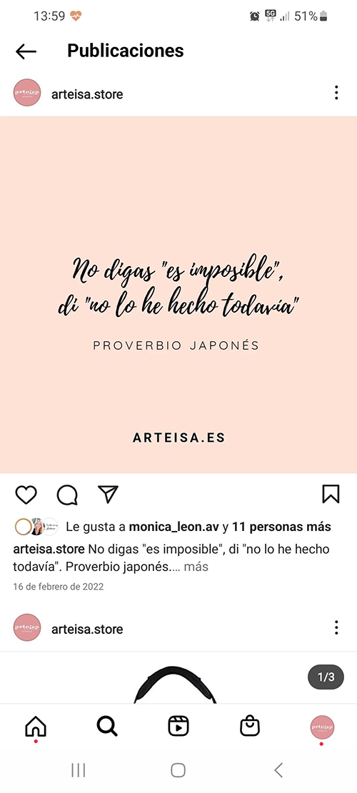 Publicación para Instagram Arteisa
